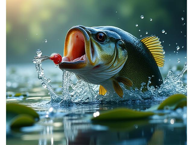 Cover image for 'Ultimate Bass Fishing Guide' showing a large bass jumping.